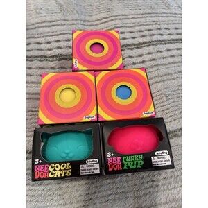Nee Doh Bundle Multi Pack: Color Change Balls, Cool Cats See Pics For Colors NEW